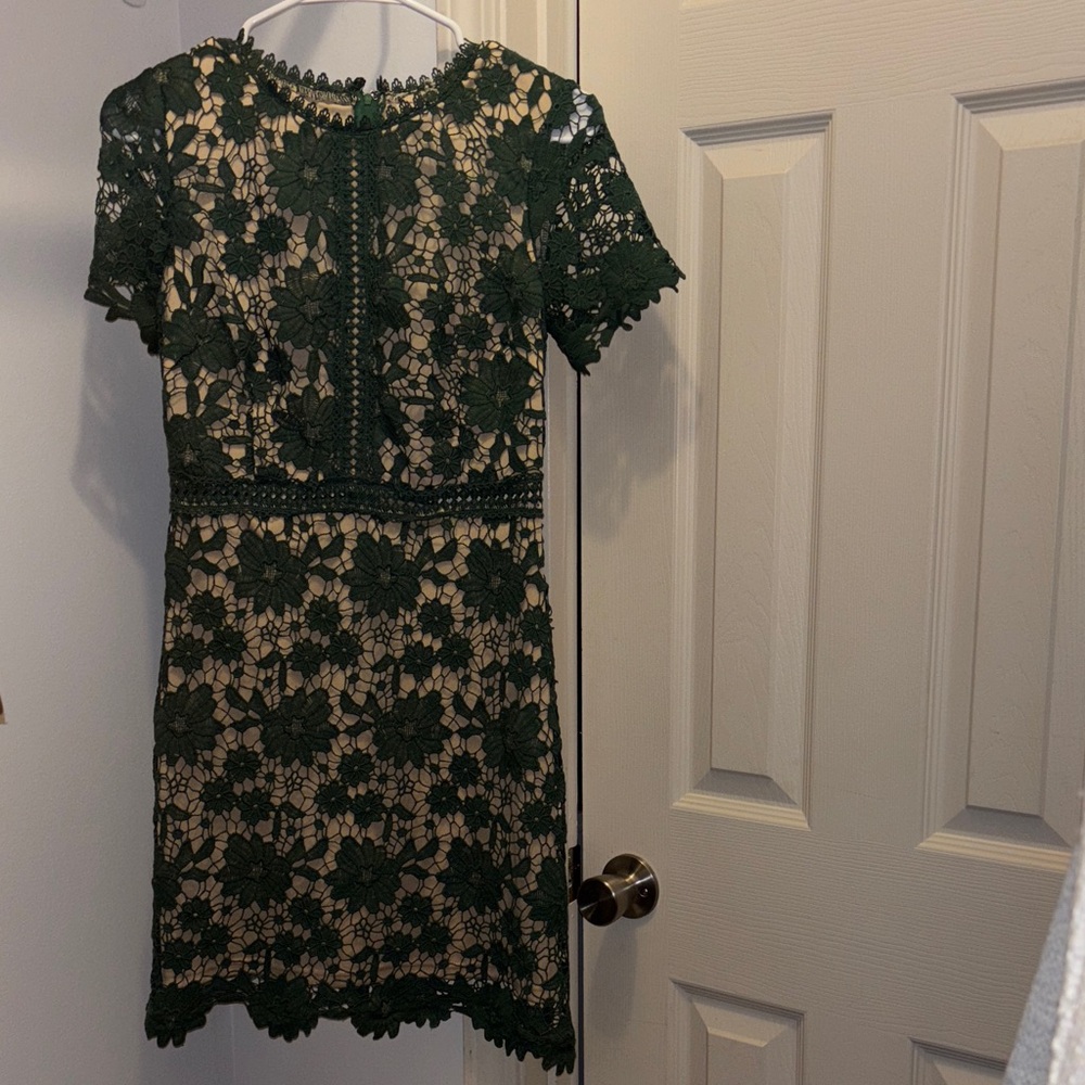 Altar'd State Forest Green Lace Mini Dress